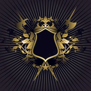 金属花纹花边矢量图下载