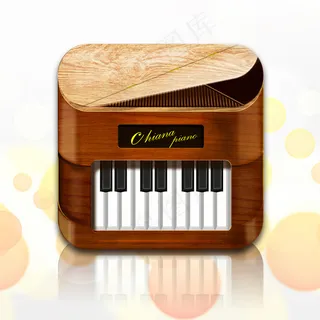 迷你小巧可爱小钢琴小图标