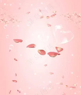 粉色花瓣移门图片