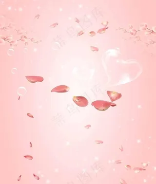 粉色花瓣移门图片