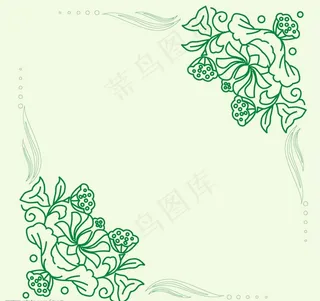 荷花、莲子花纹图片