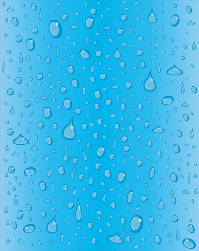 蓝色水滴素材