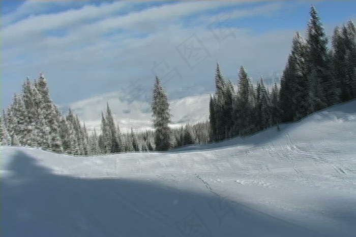 第一人称视角的股票视频滑雪