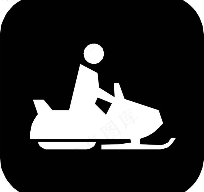 滑雪车图标图片eps,ai矢量模版下载