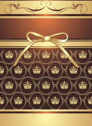 欧式花纹 金色丝带图片