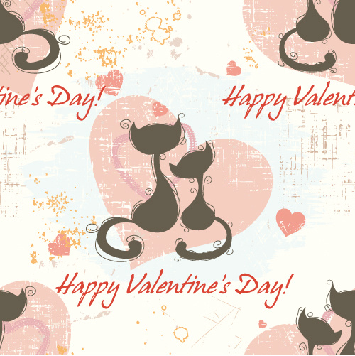 矢量可爱动物花纹背景