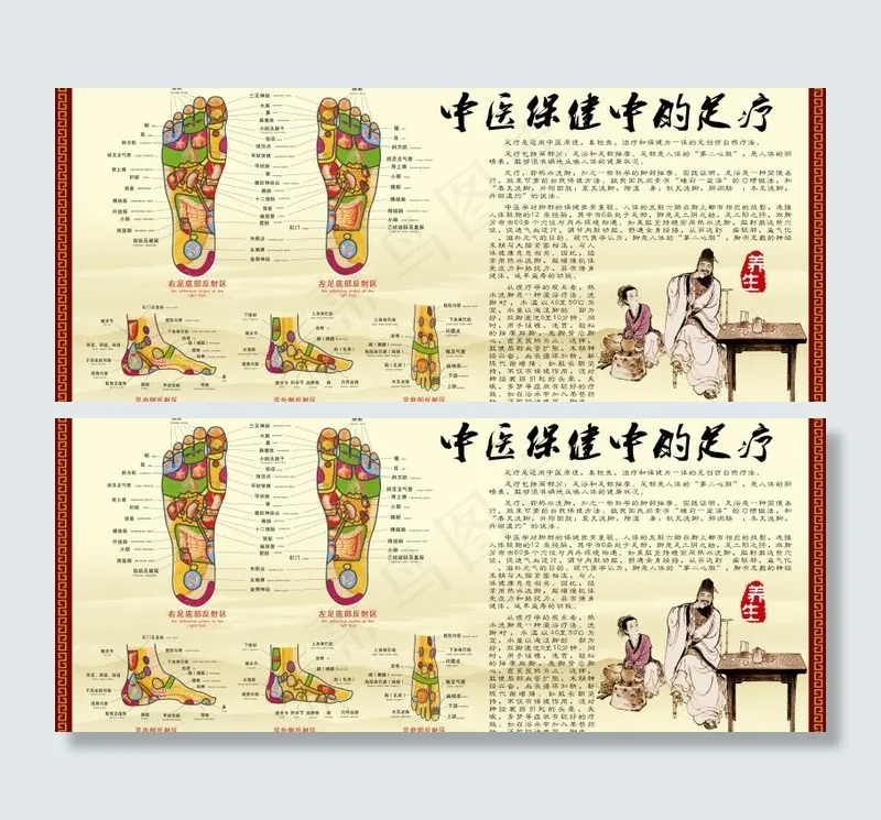 中医足疗图片cdr矢量模版下载
