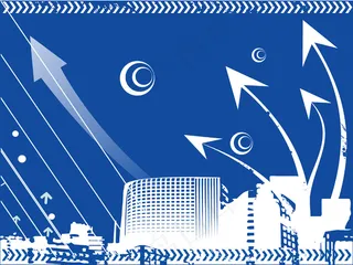 箭和市高科技蓝色背景