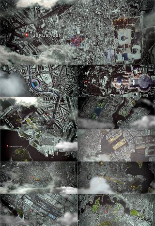 谷歌地图上的世界各地标记