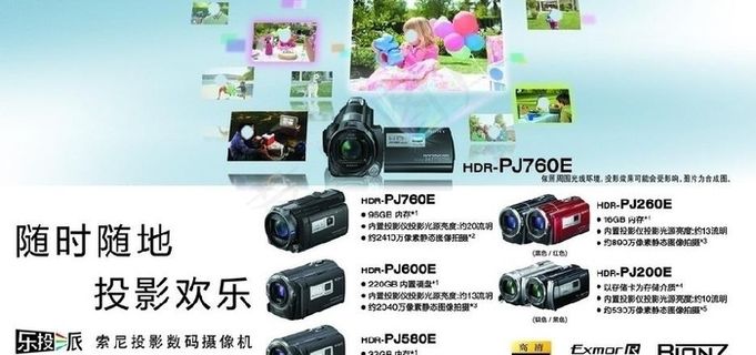 索尼投影数码摄像机图片