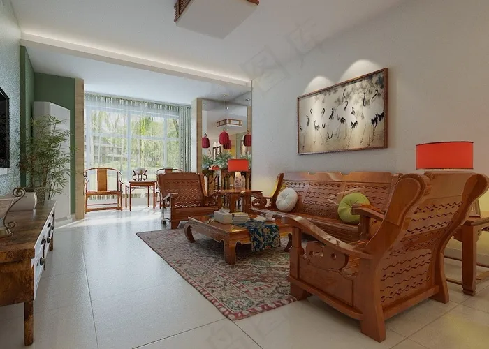 中式风格客厅效果图