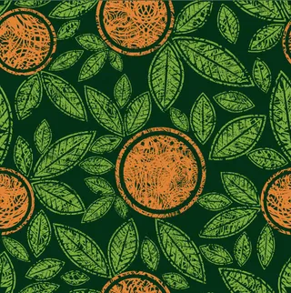 四方连续图案叶子