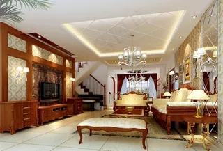 别墅设计豪华室内客厅设计