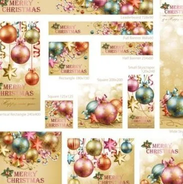 美丽的圣诞节装饰元素02矢量eps,ai矢量模版下载