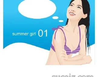 卡通美女矢量图