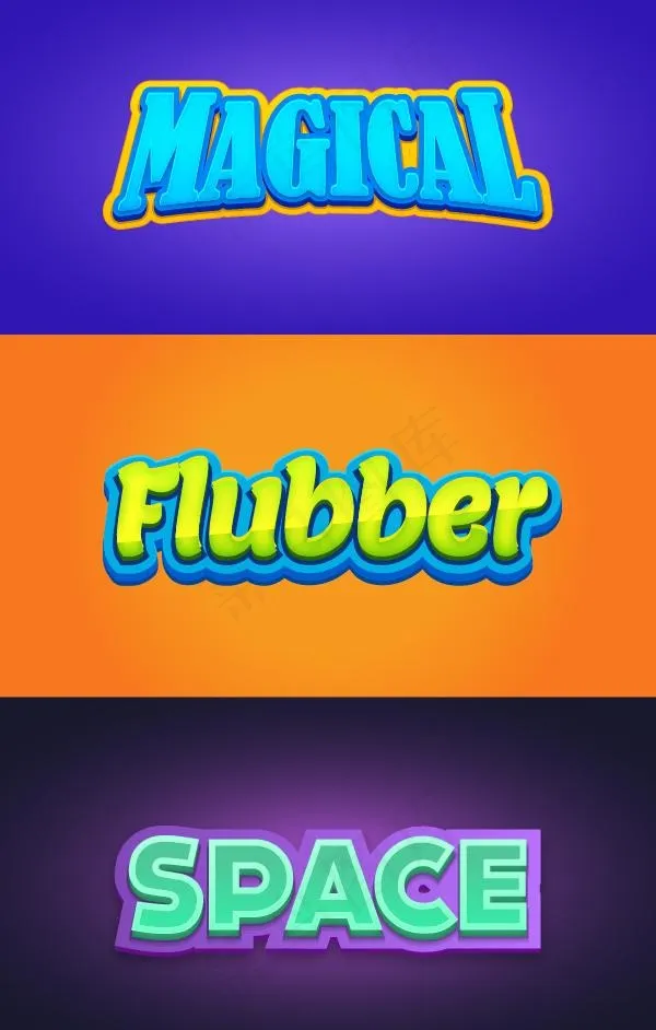 创造性的3D文字设计免费矢量ai矢量模版下载