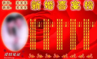 新婚喜宴榜图片