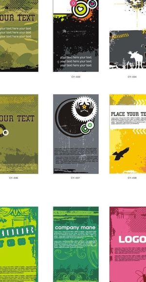 创意非主流风格名片书签图片