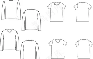 男装t恤模版图片