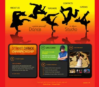 街舞运动橙色渐变背景flash素材