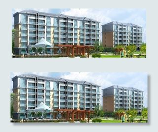 现代建筑群多层住宅小区3D模型设计