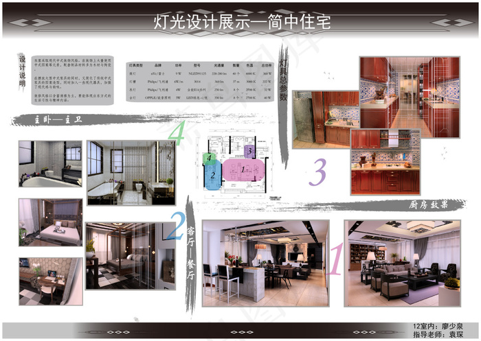 简中住宅设计ai矢量模版下载