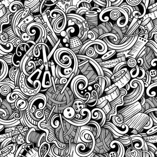 精美手绘花纹底纹背景矢量素材