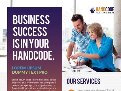 旅游度假旅客宣传单模板