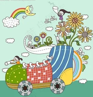 矢量儿童插画图片