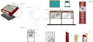 宣传栏导视牌标识牌设计