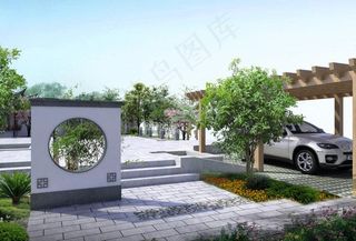 古建景观效果图图片