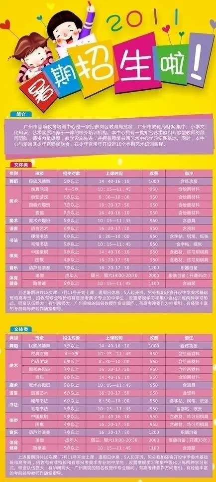 暑期招生图片cdr矢量模版下载