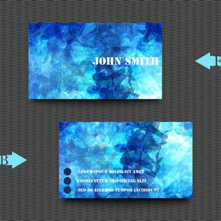 蓝色科技背景名片矢量素材