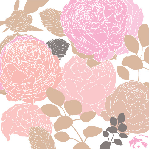 淡雅花纹背景矢量素材5