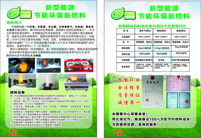 新能源传单cdr矢量模版下载