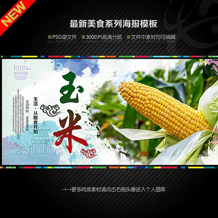 玉米图片(4724X4724(DPI:300))psd模版下载