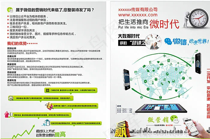 微信微营销彩页图片cdr矢量模版下载