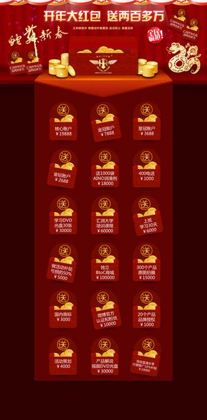 新年红包网店页面PSD源文件