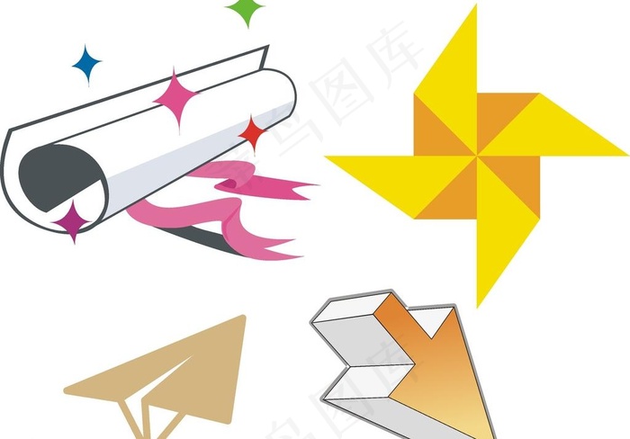 风车 飞机 箭头