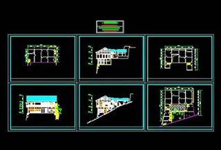 别墅设计4种类型CAD设计施工图纸...