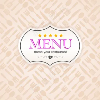 矢量个性菜单封面背景