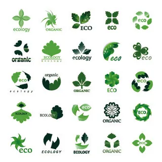 生态绿色标志设计矢量图01