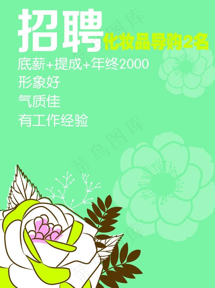 化妆品招聘海报图片