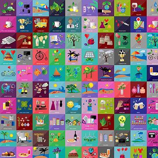 旅游美食扁平化图标图片