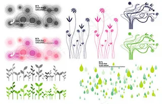花苗小草矢量素材