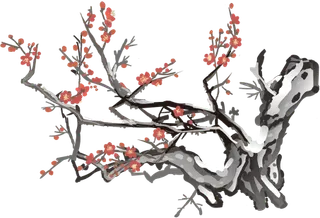 111款中国风水墨风梅花图片PNG...