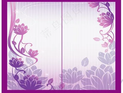 紫色花纹移动门户设计图源文件下载图...