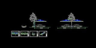 景观拉莫停车场及廊架方案图