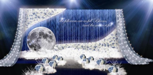 蓝色婚礼效果图