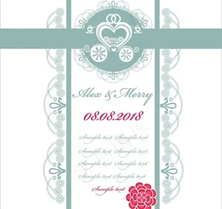 婚礼邀请卡图片